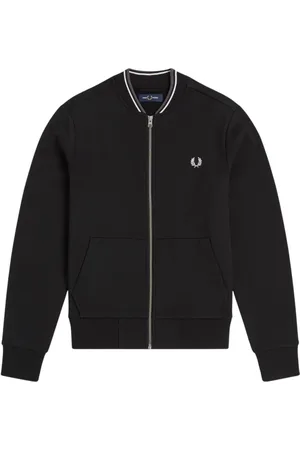 Fred Perry Heren, Jassen, Zwart, Maat: XL Katoen