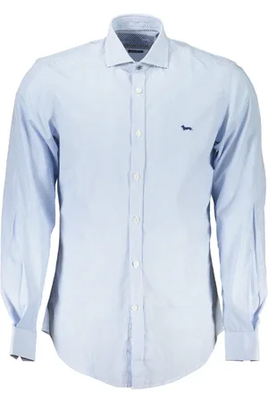 HARMONT&BLAINE Heren, Overhemden, Blauw, Maat: 2XL Katoen