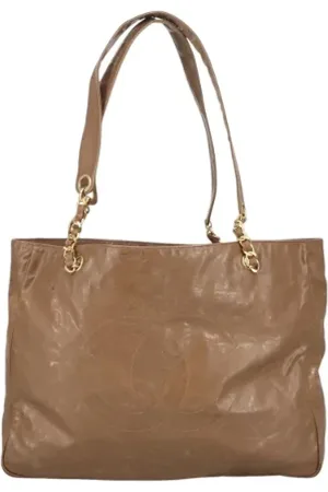 CHANEL Dames, Pre-owned, Bruin, Maat: ONE Size Leer