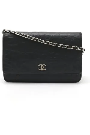 CHANEL Dames, Pre-owned, Zwart, Maat: ONE Size Leer
