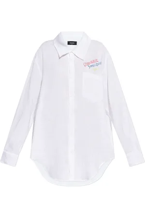 Dsquared2 Dames, Blouses & Shirts, Wit, Maat: XS Linnen