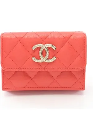 CHANEL Dames, Pre-owned, Oranje, Maat: ONE Size Leer