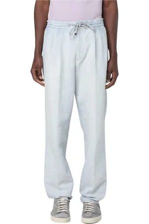 Brunello Cucinelli Heren, Jeans, Blauw, Maat: L Linnen