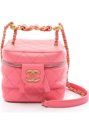 CHANEL Dames, Pre-owned, Roze, Maat: ONE Size Leer