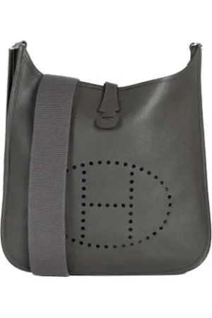 Hermès Dames, Pre-owned, Grijs, Maat: ONE Size Leer