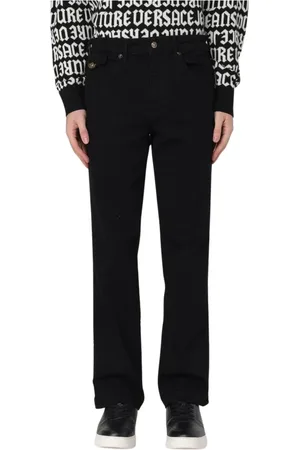 VERSACE Heren, Jeans, Zwart, Maat: W30 Katoen
