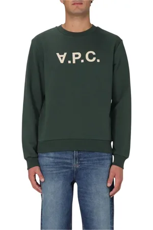 A.P.C. Heren, Sweatshirts & Hoodies, Groen, Maat: XL Katoen