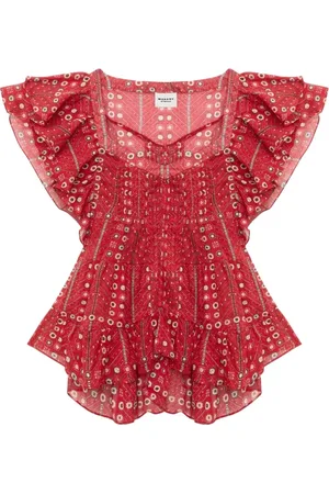 Isabel Marant Dames, Blouses & Shirts, Rood, Maat: S Katoen