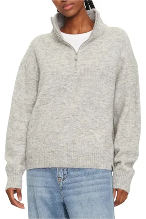 Calvin Klein Dames, Truien, Grijs, Maat: M Wol
