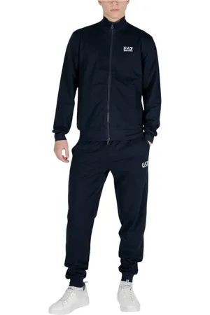EA7 Heren, Sport, Blauw, Maat: 3XL Katoen