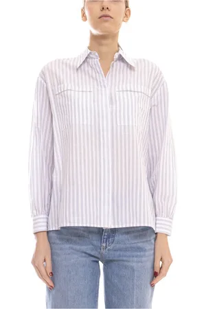 PESERICO SIGN Dames, Blouses & Shirts, Blauw, Maat: 2XS