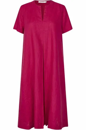 Masai Dames, Jurken, Rood, Maat: M Linnen