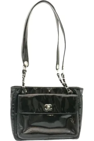 CHANEL Dames, Pre-owned, Zwart, Maat: ONE Size Leer