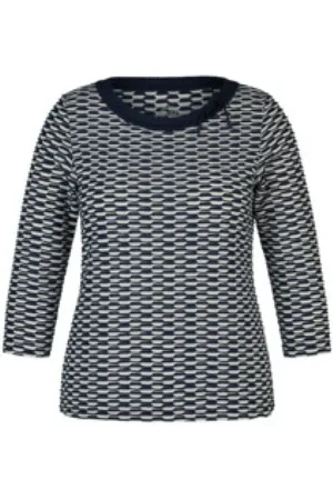 Rabe Dames, Tops, Blauw, Maat: 2XL