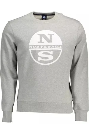 North Sails Heren, Sweatshirts & Hoodies, Grijs, Maat: 2XL Katoen