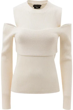 Tom Ford Dames, Truien, Wit, Maat: M