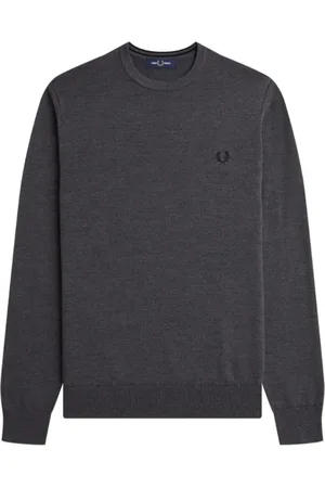 Fred Perry Heren, Sweatshirts & Hoodies, Grijs, Maat: S Wol