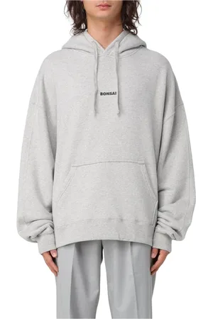 BONSAI Heren, Sweatshirts & Hoodies, Grijs, Maat: M Katoen