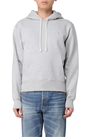 Saint Laurent Heren, Sweatshirts & Hoodies, Grijs, Maat: M Katoen