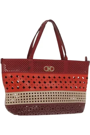 Salvatore Ferragamo Dames, Pre-owned, Veelkleurig, Maat: ONE Size Leer