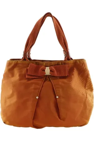 Salvatore Ferragamo Dames, Pre-owned, Oranje, Maat: ONE Size Nylon