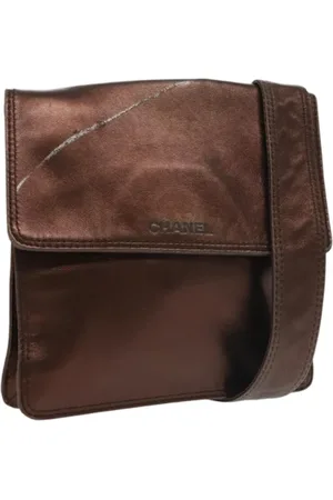 CHANEL Dames, Pre-owned, Bruin, Maat: ONE Size Leer