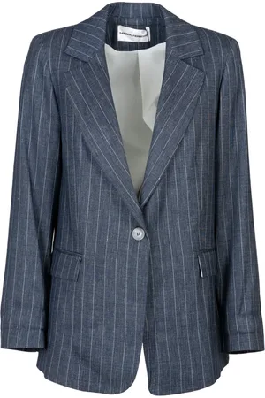 SANDRO FERRONE Dames, Jassen, Blauw, Maat: M Linnen