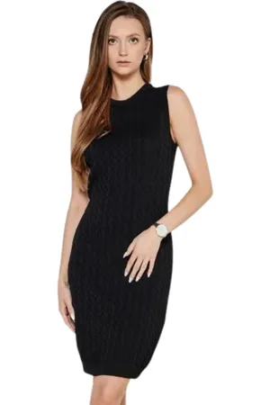Armani Exchange Dames, Jurken, Zwart, Maat: L Viscose