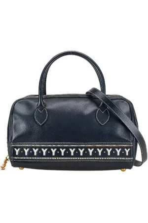 Saint Laurent Dames, Pre-owned, Blauw, Maat: ONE Size Leer