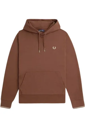 Fred Perry Heren, Sweatshirts & Hoodies, Bruin, Maat: S Katoen