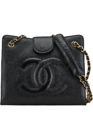 CHANEL Dames, Pre-owned, Zwart, Maat: ONE Size Leer