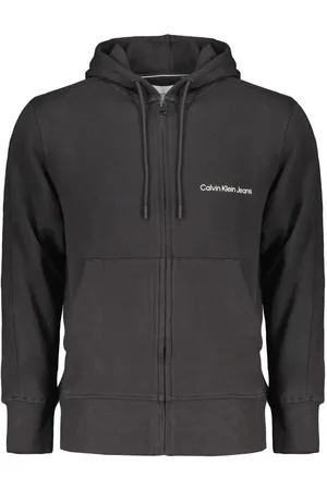 Calvin Klein Heren, Sweatshirts & Hoodies, Zwart, Maat: XL Katoen