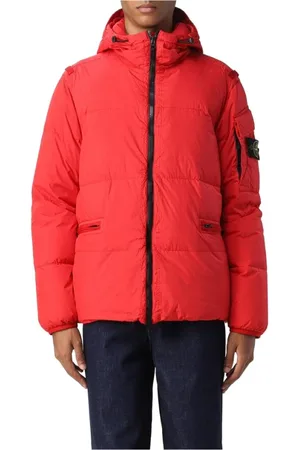 Stone Island Heren, Jassen, Rood, Maat: M Nylon