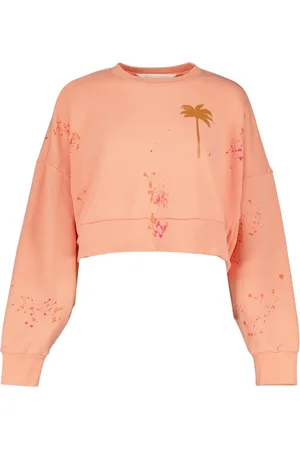 Palm Angels Dames, Sweatshirts & Hoodies, Oranje, Maat: S Katoen