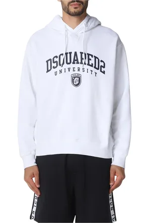 Dsquared2 Heren, Sweatshirts & Hoodies, Wit, Maat: XL Katoen