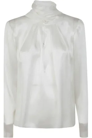 Alberta Ferretti Dames, Blouses & Shirts, Wit, Maat: M Satijn