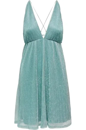 ONLY Dames, Jurken, Blauw, Maat: M Poliester