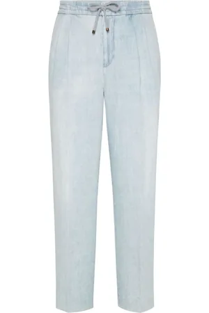 Brunello Cucinelli Heren, Broeken, Blauw, Maat: L Denim