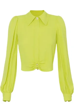 Elisabetta Franchi Dames, Blouses & Shirts, Groen, Maat: XL Viscose