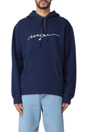 Msgm Heren, Sweatshirts & Hoodies, Blauw, Maat: L Katoen