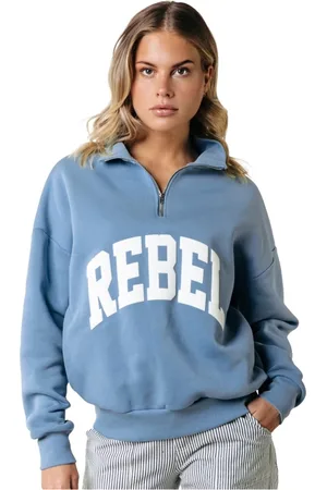 Colourful rebel Dames, Sweatshirts & Hoodies, Blauw, Maat: XS Katoen