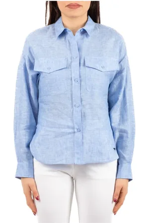 Max Mara Dames, Blouses & Shirts, Blauw, Maat: L