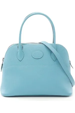Hermès Dames, Pre-owned, Blauw, Maat: ONE Size Leer