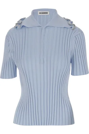 Jil Sander Dames, Truien, Blauw, Maat: S Viscose