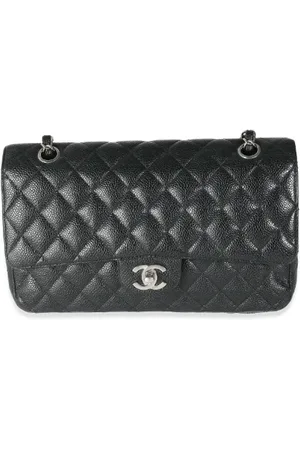 CHANEL Dames, Pre-owned, Grijs, Maat: ONE Size Leer