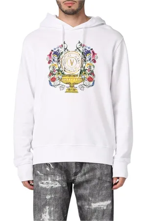 VERSACE Heren, Sweatshirts & Hoodies, Wit, Maat: L Katoen