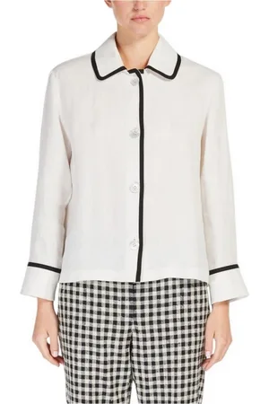 Max Mara Dames, Blouses & Shirts, Wit, Maat: XS Linnen