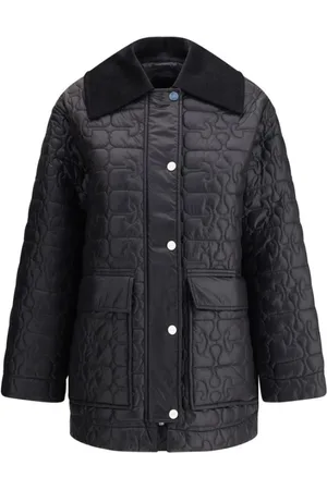 Ganni Dames, Jassen, Zwart, Maat: 2XS Corduroy