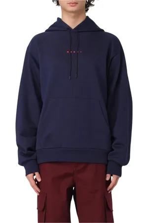 Marni Heren, Sweatshirts & Hoodies, Blauw, Maat: M Katoen