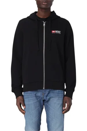 Diesel Heren, Sweatshirts & Hoodies, Zwart, Maat: S Denim
